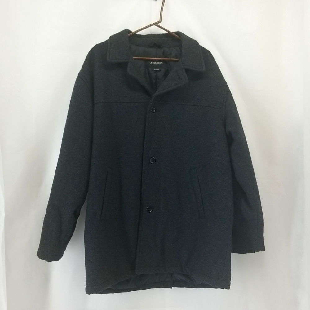 ABERDEEN COLLECTION 80% Wool Gray Overcoat